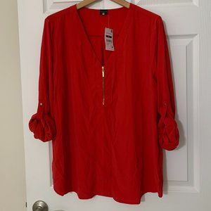 NWT SOUTHLAND Women´s Red Top Blouse, Size XXL